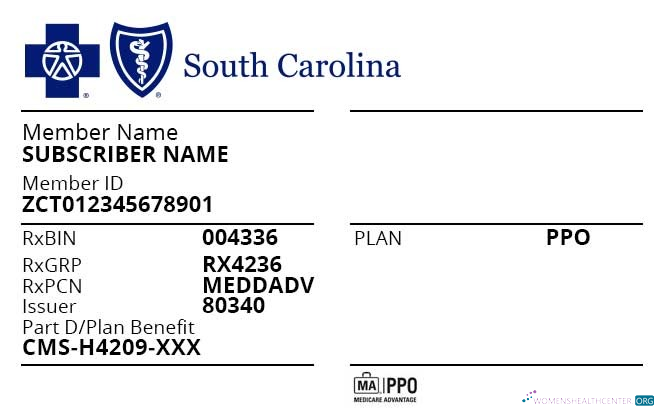 Download USA South Carolina health insurance card Photoshop template